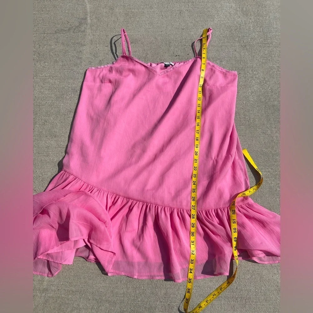 American Eagle Outfitters Pink Ruffled Spaghetti Strap Dress, Size XXL